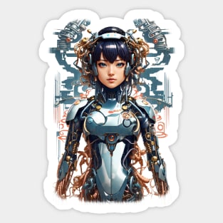 Cyberpunk girl Sticker